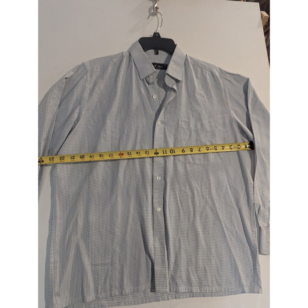 Sero Fairdeal Sz 42 Mens Shirt Blue Check Long Sleeve Button Up Front - Picture 4 of 7
